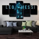LM10 Lionel Messi FC Barcelona Forward Football Legend 5 Piece Canvas Wall Art Painting Wallpaper Poster Picture Print Photo Decor