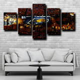 Indiana Pacers Bankers Life Fieldhouse Stadium 5 Piece Canvas Wall Art Painting Wallpaper Poster Picture Print Photo Decor
