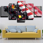 Red Bull Formula 1 Race Car Monte Carlo Circuit 5 Piece Canvas Wall Art Painting Wallpaper Poster Picture Print Photo Decor