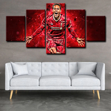 Virgil van Dijk Liverpool Football Club Defender 5 Piece Canvas Wall Art Painting Wallpaper Poster Picture Print Photo Decor