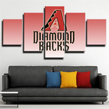 Arizona Diamondbacks MLB Baseball Sports Team Logo 5 Piece Canvas Wall Art Painting Wallpaper Poster Picture Print Photo Decor