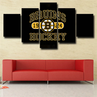 Boston Bruins Hockey Team Logo 1924 5 Piece Canvas Wall Art Painting Wallpaper Poster Picture Print Photo Decor