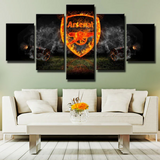 Premier League Football Team Arsenal FC Logo 5 Piece Canvas Wall Art Painting Wallpaper Poster Picture Print Photo Decor