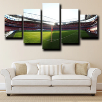 Emirates Stadium Arsenal FC Football Club Premier League 5 Piece Canvas Wall Art Painting Wallpaper Poster Picture Print Photo Decor