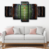 Football Stadium Chicago Bears Field Green 5 Piece Canvas Wall Art Painting Wallpaper Poster Picture Print Photo Decor