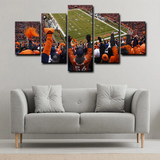 NFL Football Team Denver Broncos Court Stadium 5 Piece Canvas Wall Art Painting Wallpaper Poster Picture Print Photo Decor