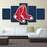 Boston Red Sox MLB Baseball Team Logo Red Sock 5 Piece Canvas Wall Art Painting Wallpaper Poster Picture Print Photo Decor