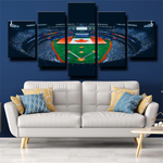 Toronto Blue Jays MLB Baseball Team Stadium Canadian Flag 5 Piece Canvas Wall Art Painting Wallpaper Poster Picture Print Photo Decor