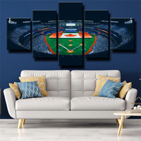 Toronto Blue Jays MLB Baseball Team Stadium Canadian Flag 5 Piece Canvas Wall Art Painting Wallpaper Poster Picture Print Photo Decor