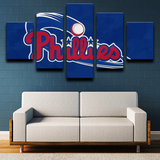 MLB Philadelphia Phillies Baseball Sports Team Logo 5 Piece Canvas Wall Art Painting Wallpaper Poster Picture Print Photo Decor