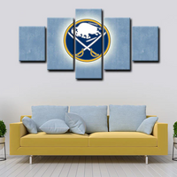 NHL Buffalo Sabres Logo Hockey Sports Team 5 Piece Canvas Wall Art Painting Wallpaper Poster Picture Print Photo Decor