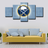 NHL Buffalo Sabres Logo Hockey Sports Team 5 Piece Canvas Wall Art Painting Wallpaper Poster Picture Print Photo Decor
