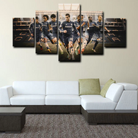 Chelsea Football Club Blue Army Players in Action 5 Piece Canvas Wall Art Painting Wallpaper Poster Picture Print Photo Decor
