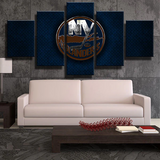 New York Islanders NHL Hockey Team Logo 5 Piece Canvas Wall Art Painting Wallpaper Poster Picture Print Photo Decor