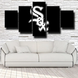 Chicago White Sox MLB Baseball Sports Team Logo 5 Piece Canvas Wall Art Painting Wallpaper Poster Picture Print Photo Decor