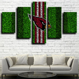 Arizona Cardinals NFL Sports Team Green Logo 5 Piece Canvas Wall Art Painting Wallpaper Poster Picture Print Photo Decor
