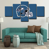 Seattle Seahawks NFL Football Team Logo Helmet 5 Piece Canvas Wall Art Painting Wallpaper Poster Picture Print Photo Decor