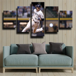 MLB Milwaukee Brewers Outfielder Christian Yelich Baseball 5 Piece Canvas Wall Art Painting Wallpaper Poster Picture Print Photo Decor