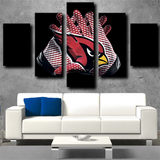 Arizona Cardinals NFL Football Sports Team Logo Gloves 5 Piece Canvas Wall Art Painting Wallpaper Poster Picture Print Photo Decor