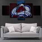Colorado Avalanche NHL Hockey Sports Team Logo 5 Piece Canvas Wall Art Painting Wallpaper Poster Picture Print Photo Decor