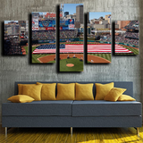 Cleveland Indians MLB Baseball Sports Team Stadium 5 Piece Canvas Wall Art Painting Wallpaper Poster Picture Print Photo Decor