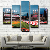 Cleveland Indians MLB Baseball Ballpark Stadium 5 Piece Canvas Wall Art Painting Wallpaper Poster Picture Print Photo Decor