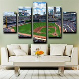 MLB Baseball Sports Team Minnesota Twins Stadium 5 Piece Canvas Wall Art Painting Wallpaper Poster Picture Print Photo Decor