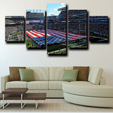 Lincoln Financial Field Philadelphia Eagles & USA Flag 5 Piece Canvas Wall Art Painting Wallpaper Poster Picture Print Photo Decor