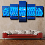 Allianz Arena Blue Bayern Munich Football Stadium 5 Piece Canvas Wall Art Painting Wallpaper Poster Picture Print Photo Decor
