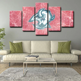 Buffalo Sabres NHL Hockey Red Ice Scratch Logo 5 Piece Canvas Wall Art Painting Wallpaper Poster Picture Print Photo Decor
