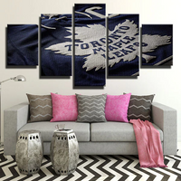 Toronto Maple Leafs NHL Hockey Sports Team Logo 5 Piece Canvas Wall Art Painting Wallpaper Poster Picture Print Photo Decor
