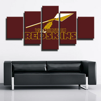 Washington Redskins NFL Football Retro Logo Red Arrow 5 Piece Canvas Wall Art Painting Wallpaper Poster Picture Print Photo Decor