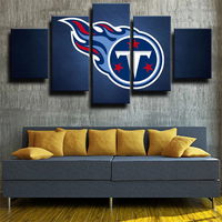 Tennessee Titans NFL Football Team Logo 5 Piece Canvas Wall Art Painting Wallpaper Poster Picture Print Photo Decor