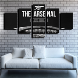 Arsenal FC Premier League Football Team Logo Crest 5 Piece Canvas Wall Art Painting Wallpaper Poster Picture Print Photo Decor