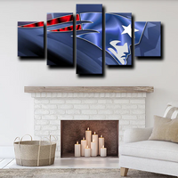 NFL Football Sports Team New England Patriots Logo 5 Piece Canvas Wall Art Painting Wallpaper Poster Picture Print Photo Decor