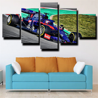 Red Bull Formula 1 Race Car Toro Rosso STR14 5 Piece Canvas Wall Art Painting Wallpaper Poster Picture Print Photo Decor