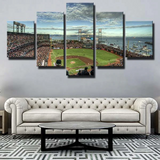 San Francisco Giants MLB Baseball Team Stadium 5 Piece Canvas Wall Art Painting Wallpaper Poster Picture Print Photo Decor