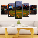 Detroit Tigers MLB Baseball Sports Stadium Night View 5 Piece Canvas Wall Art Painting Wallpaper Poster Picture Print Photo Decor