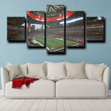 Football Stadium Atlanta Falcons Green Field 5 Piece Canvas Wall Art Painting Wallpaper Poster Picture Print Photo Decor