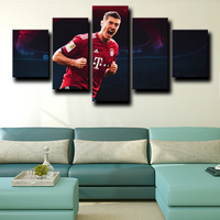 Robert Lewandowski Bayern Munich Striker Legend 5 Piece Canvas Wall Art Painting Wallpaper Poster Picture Print Photo Decor