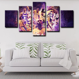 Kobe Bryant Los Angeles Lakers Shooting Basketball 5 Piece Canvas Wall Art Painting Wallpaper Poster Picture Print Photo Decor