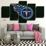 Tennessee Titans NFL Football Sports Team Logo 5 Piece Canvas Wall Art Painting Wallpaper Poster Picture Print Photo Decor