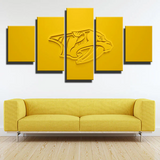 Nashville Predators NHL Hockey Team 3D Yellow Logo 5 Piece Canvas Wall Art Painting Wallpaper Poster Picture Print Photo Decor