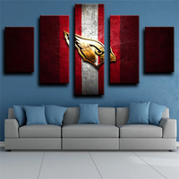 Arizona Cardinals NFL Football Sports Team Logo 5 Piece Canvas Wall Art Painting Wallpaper Poster Picture Print Photo Decor
