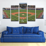 Los Angeles Dodgers MLB Baseball Dodge Stadium 5 Piece Canvas Wall Art Painting Wallpaper Poster Picture Print Photo Decor
