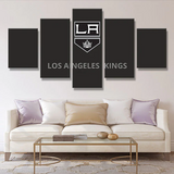 Los Angeles Kings Logo NHL Hockey Sports Team 5 Piece Canvas Wall Art Painting Wallpaper Poster Picture Print Photo Decor