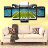 NFL Football  Miami Dolphins Hard Rock Stadium 5 Piece Canvas Wall Art Painting Wallpaper Poster Picture Print Photo Decor