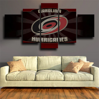 Carolina Hurricanes NHL Hockey Sports Team Logo 5 Piece Canvas Wall Art Painting Wallpaper Poster Picture Print Photo Decor
