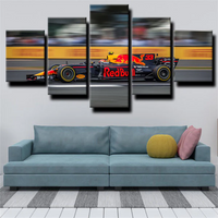 Red Bull Racing Formula 1 Car No 33 Sports Car 5 Piece Canvas Wall Art Painting Wallpaper Poster Picture Print Photo Decor
