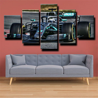 Formula 1 Race Car Mercedes W10 Sports Car 5 Piece Canvas Wall Art Painting Wallpaper Poster Picture Print Photo Decor